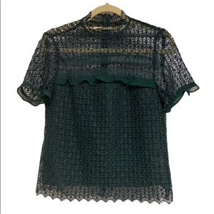 Forever 21 top lace shirt long sleeve sizeM